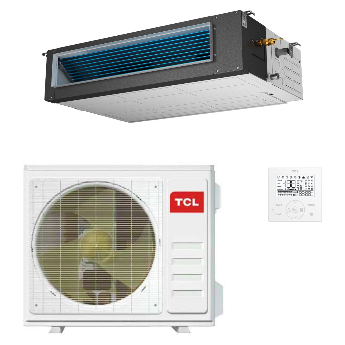 Climatiseur gainable TCL Série D 36 000 BTU R32 Inverter Wi-Fi A++/A+