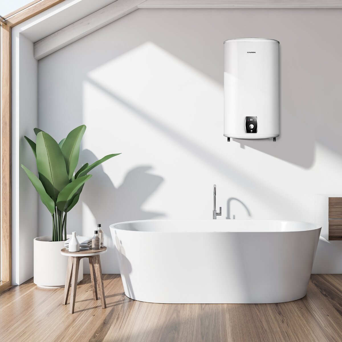 Grundig Twin Line 30-Liter-Elektro-Warmwasserbereiter - Vertikal/Horizontal