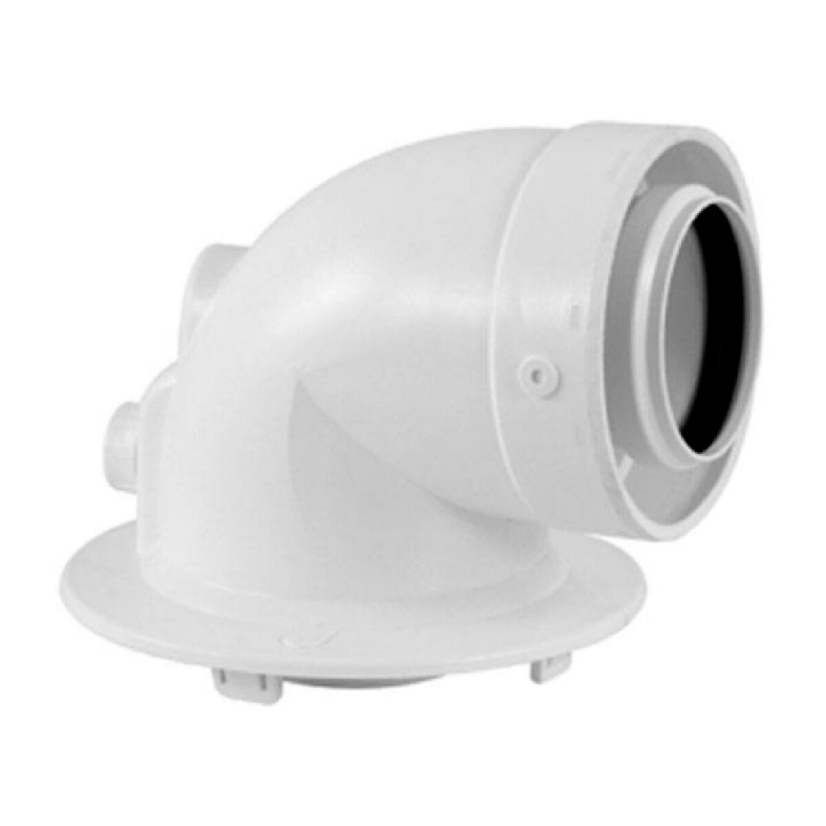 Coude coaxial 90° abaissé Ø 60/100 évacuation des fumées chaudière à condensation Baxi