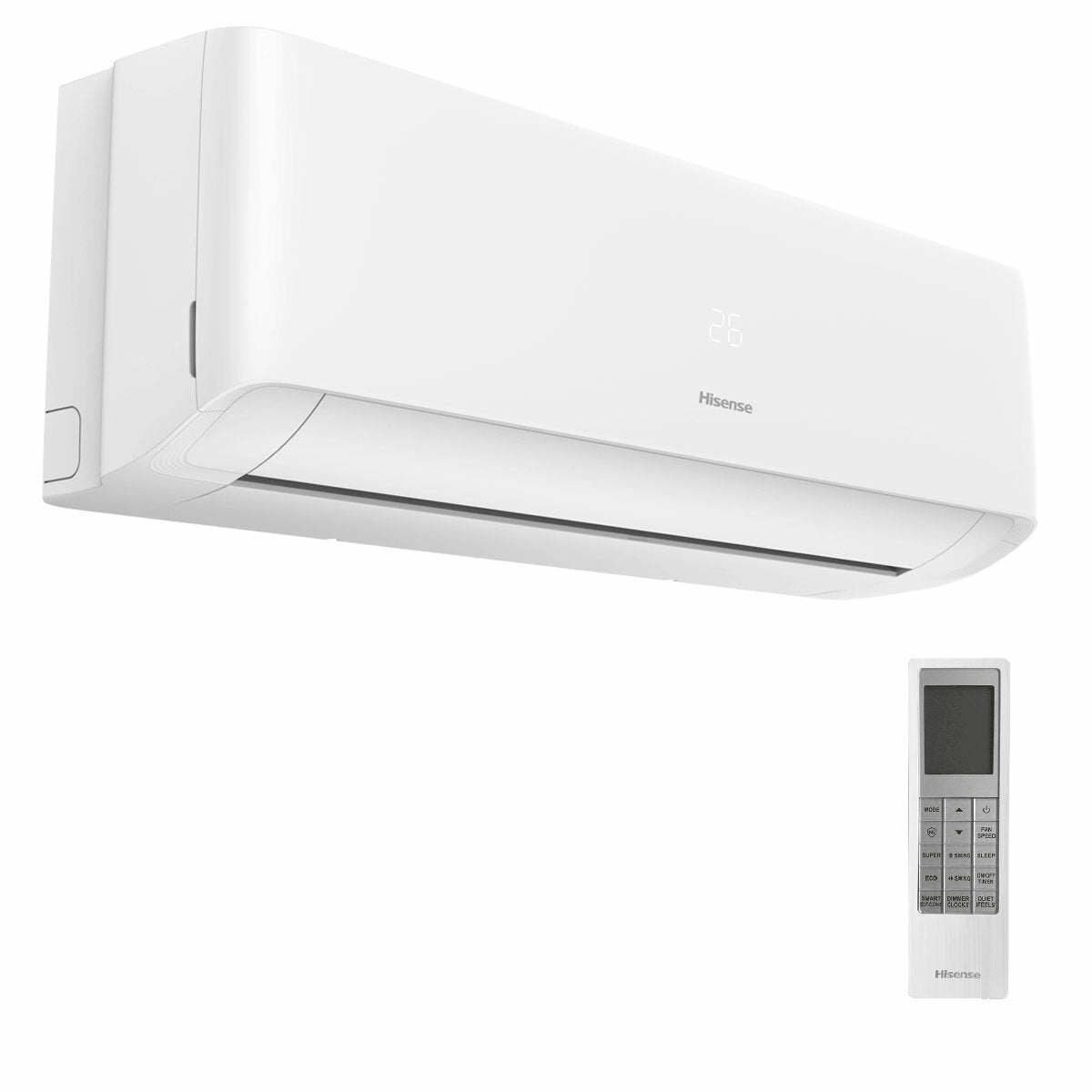 Hisense EcoSense Dual-Split-Klimaanlage 7000+7000 BTU Inverter A++ WLAN-Außeneinheit 3,5 kW