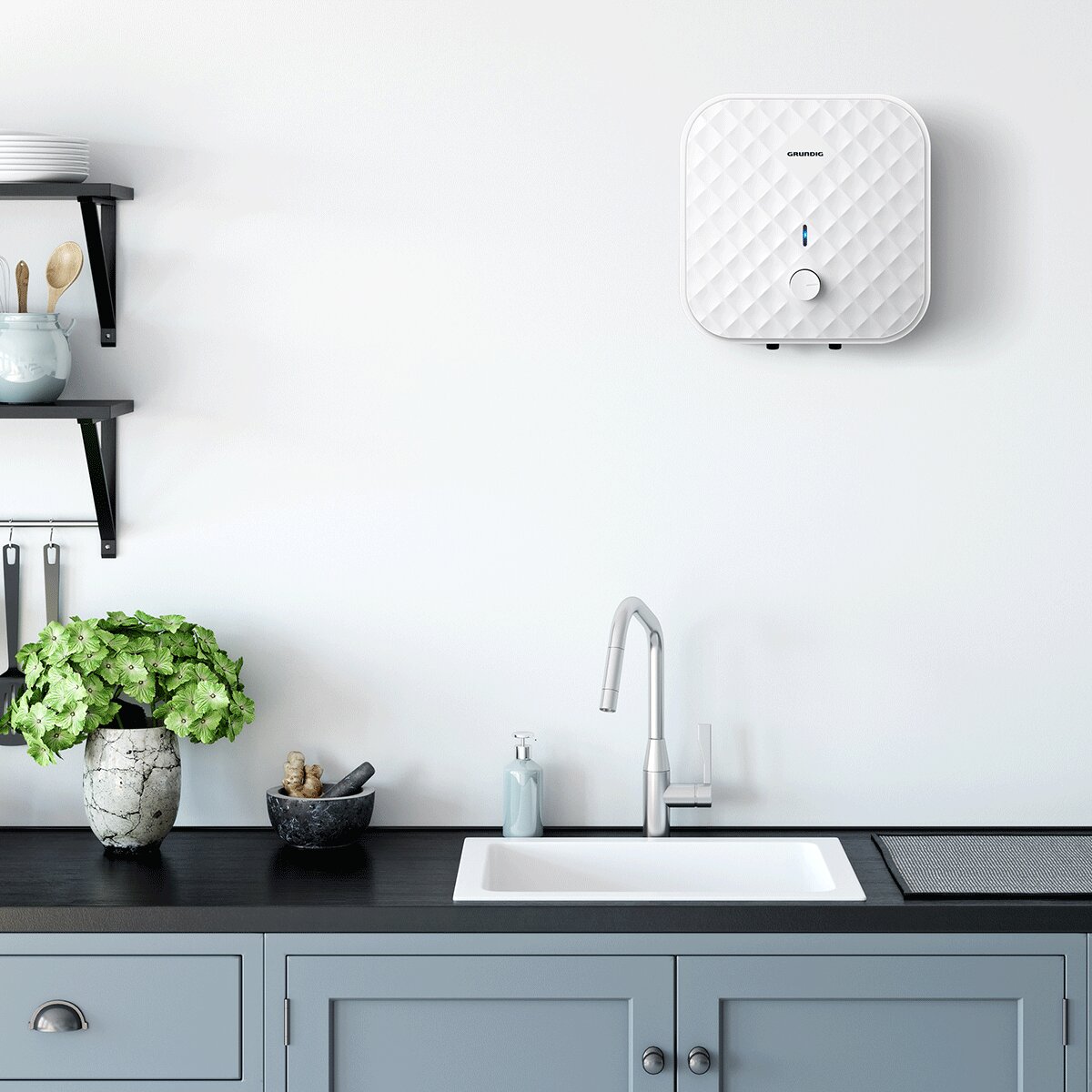 Grundig Teeny Line GWH 15 Liter elektrischer Übertisch-Warmwasserbereiter