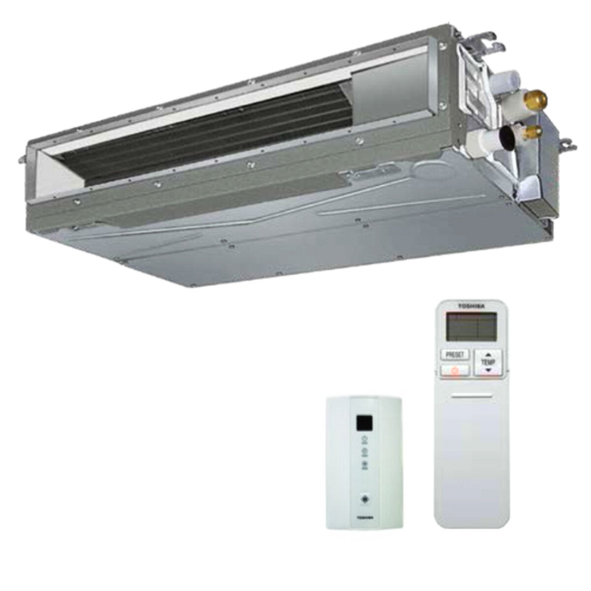 Climatiseur gainable Toshiba U2 trial split 9000+12000+16000 BTU inverseur A+++ unité extérieure 7 kW