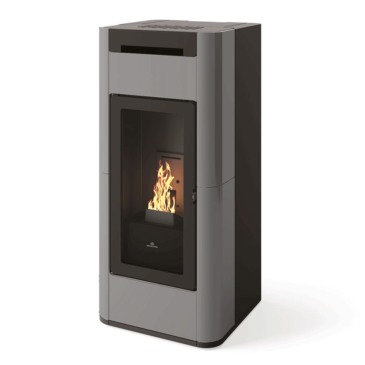 Edilkamin Tera H 30 Evo 30 kW Hydro WiFi pellet stove, light grey matt