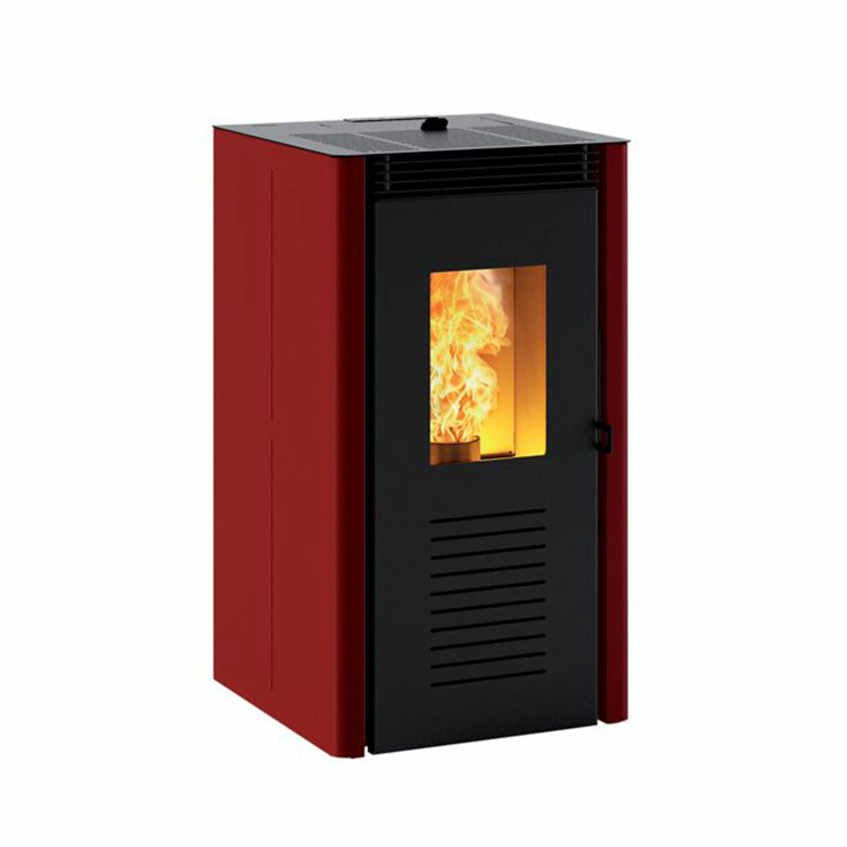 Pellet stove Caminetti Montegrappa Nodo 4,2 kW with red ventilated air