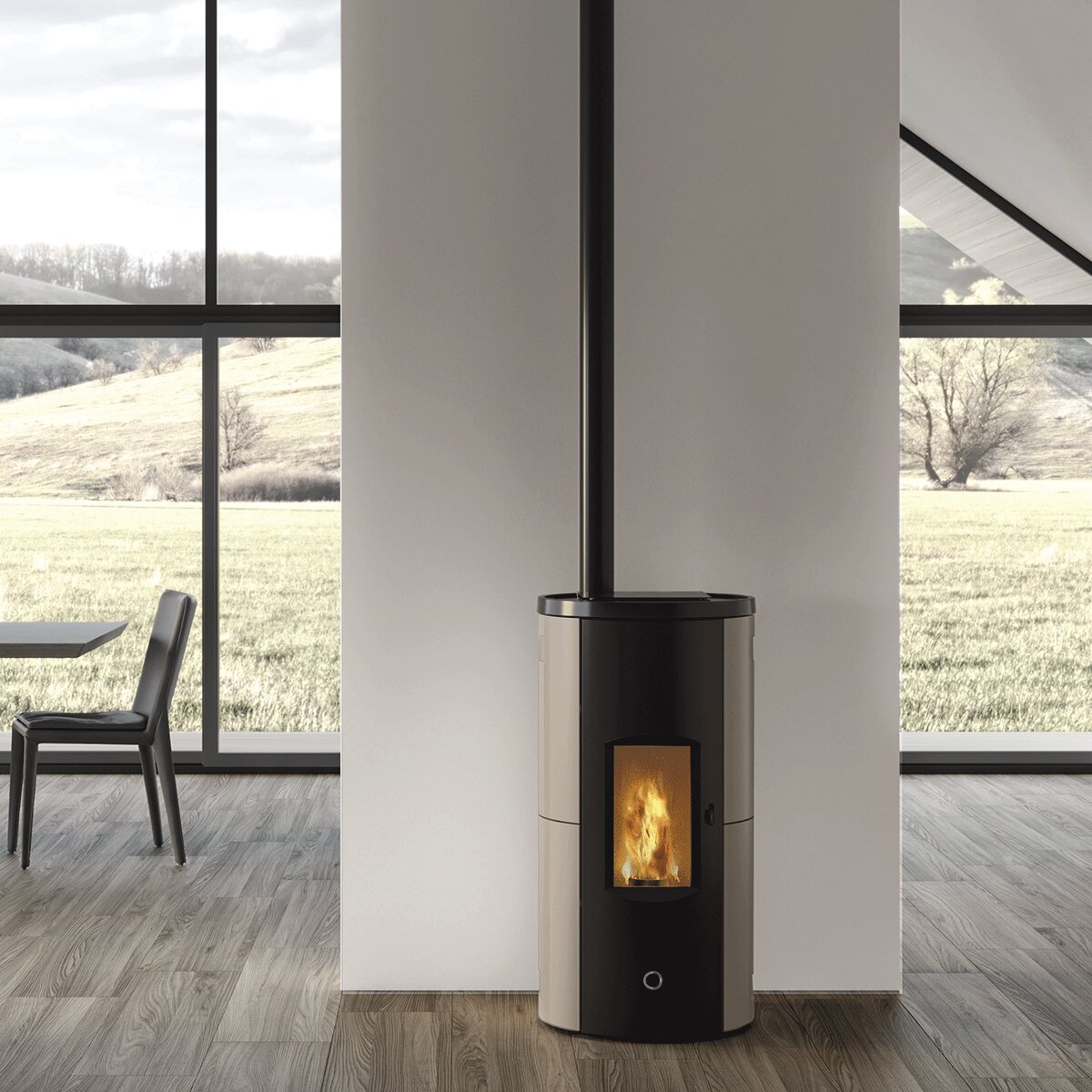 Pellet stove EK63 LIKE80 - Edilkamin group - 7.6 kW air Tortora