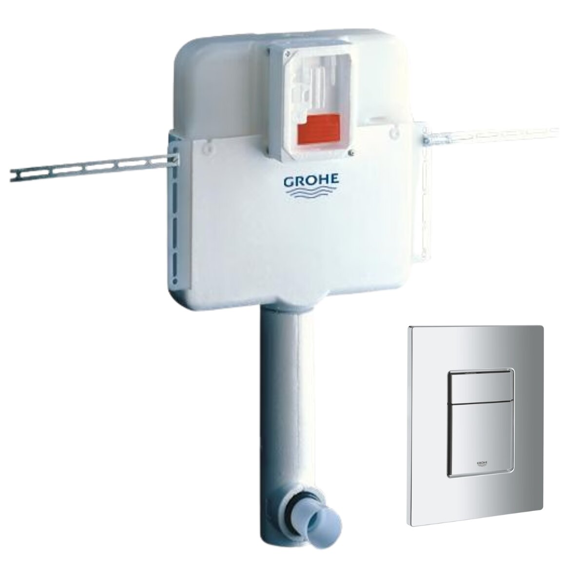 Grohe Einbau-WC-Spülkasten-Set + Skate Cosmopolitan Chromplatte