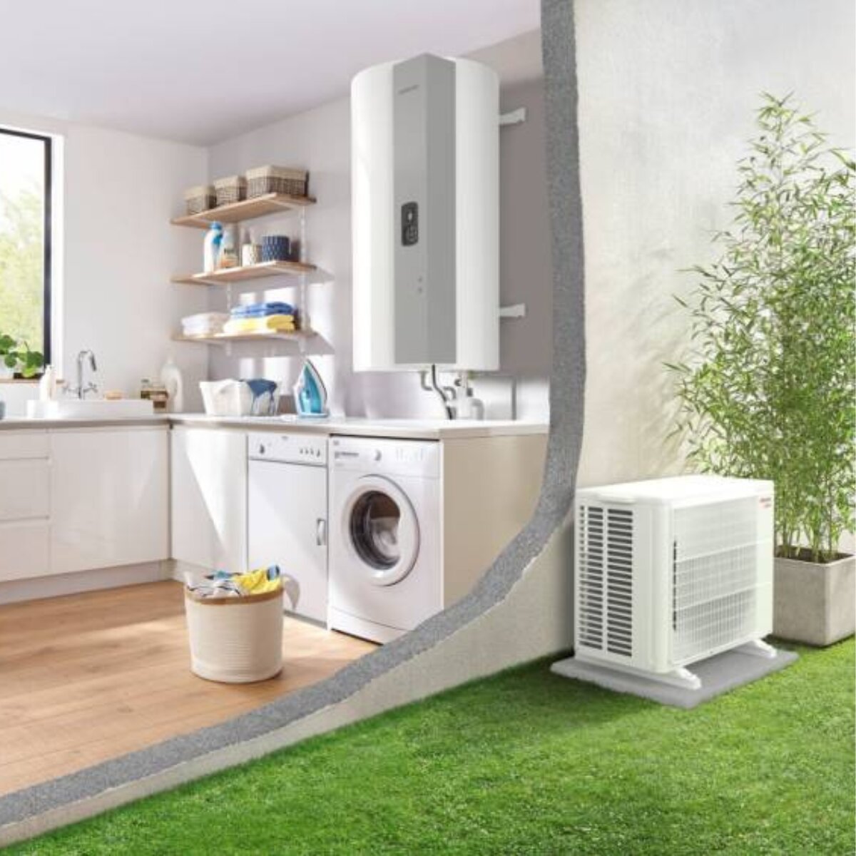 Atlantic Calypso Split-Inverter-Wärmepumpen-Warmwasserbereiter 270 l, Klasse A+, R32, WLAN