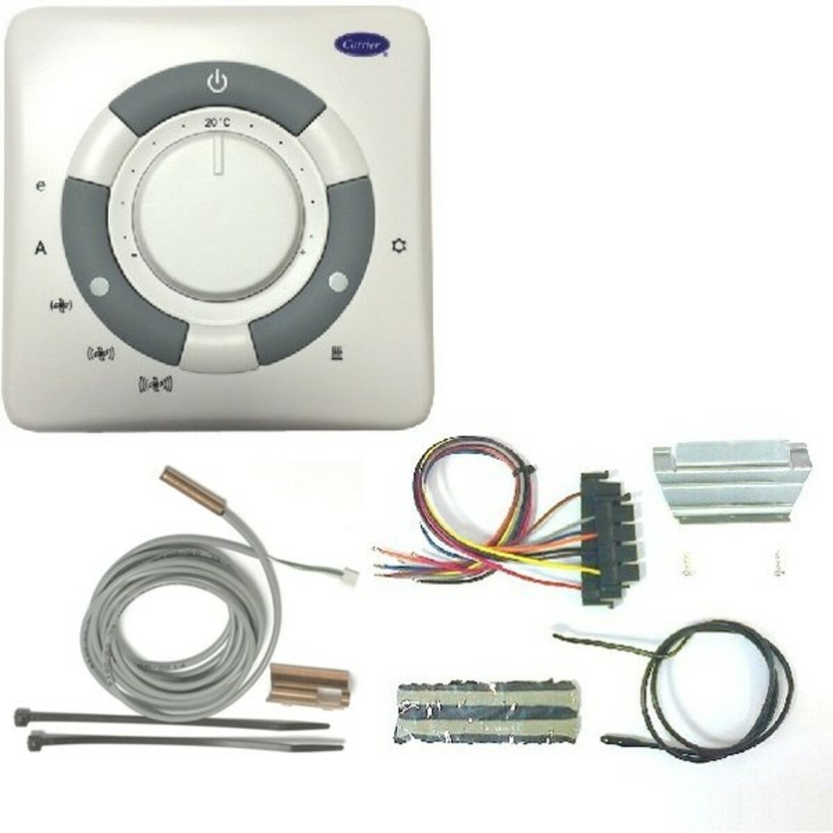 Kit de régulation complet type a + kit d'installation + sonde de température minimum pour ventilo-convecteur Carrier