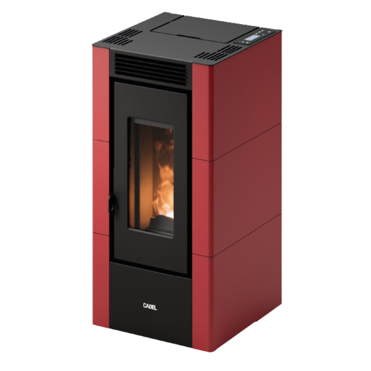 Cadel Cristal 6 Air Pellet Stove, 5.5 kW - WiFi, Red