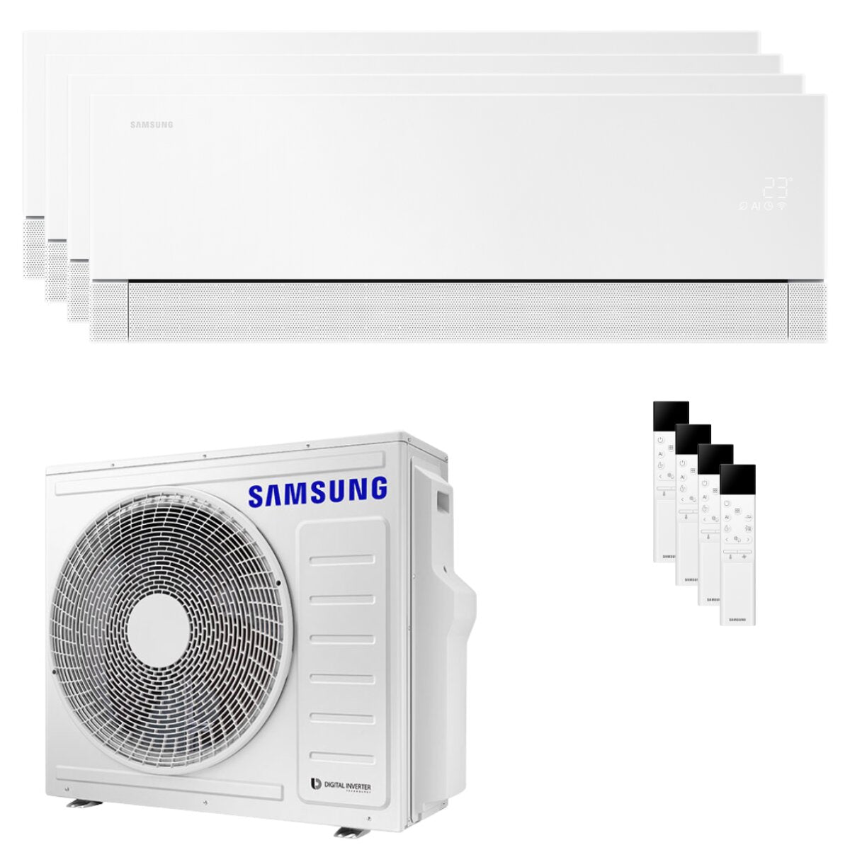 Samsung WindFree Première Plus quad split air conditioner 7000+7000+9000+12000 BTU inverter A++ wifi outdoor unit 8 kW