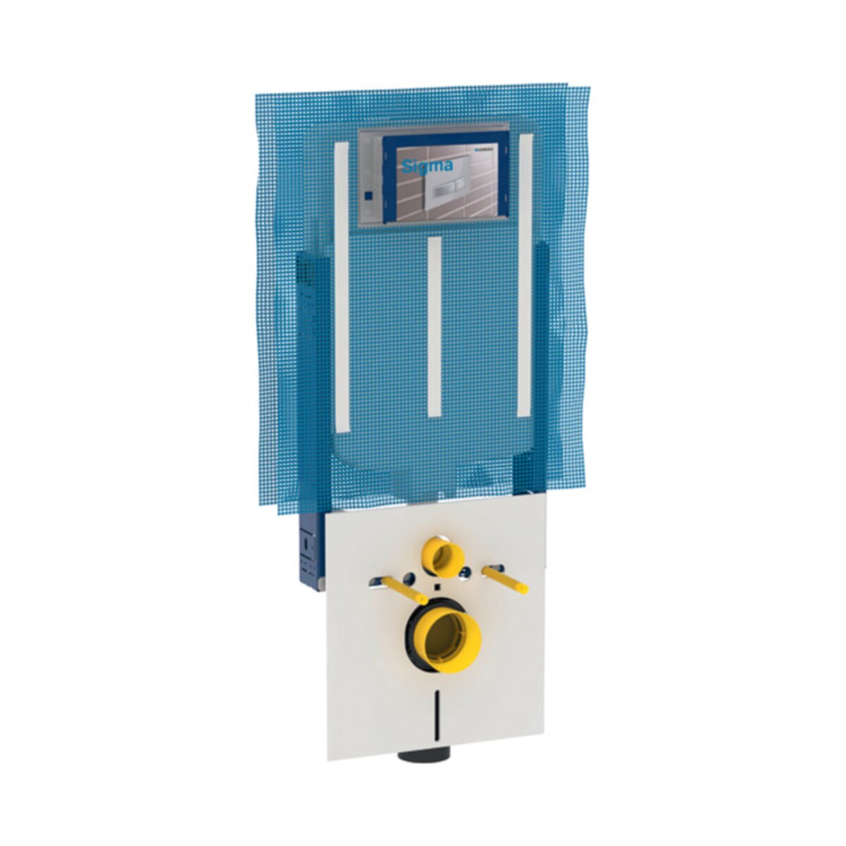 Réservoir à encastrer Geberit Sigma 8 avec module d'installation pour bac suspendu + plaque de recouvrement Sigma 01