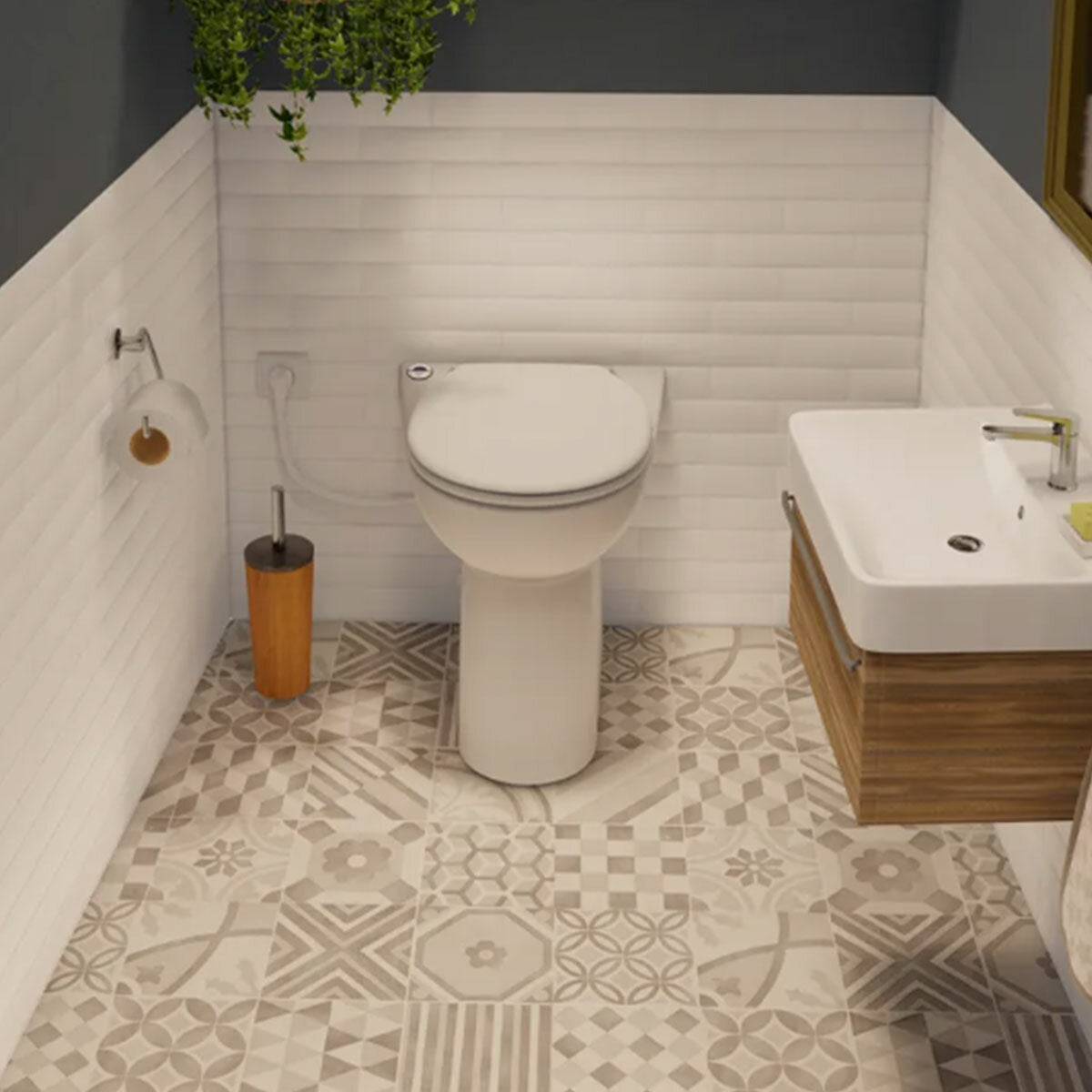 SFA Sanicompact 43 Silence toilet with built-in macerator