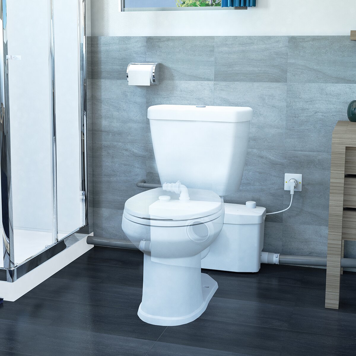 SFA Saniplus UP WC-Zerkleinerer - für komplette Badezimmer