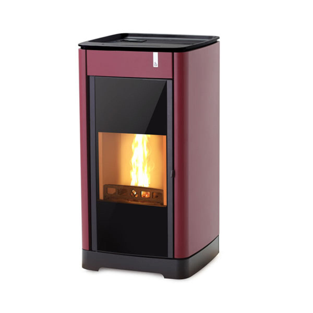 Poêle multi-combustibles hydronique Girolami Furni 18 Bordeaux 18 kW + kit ECS