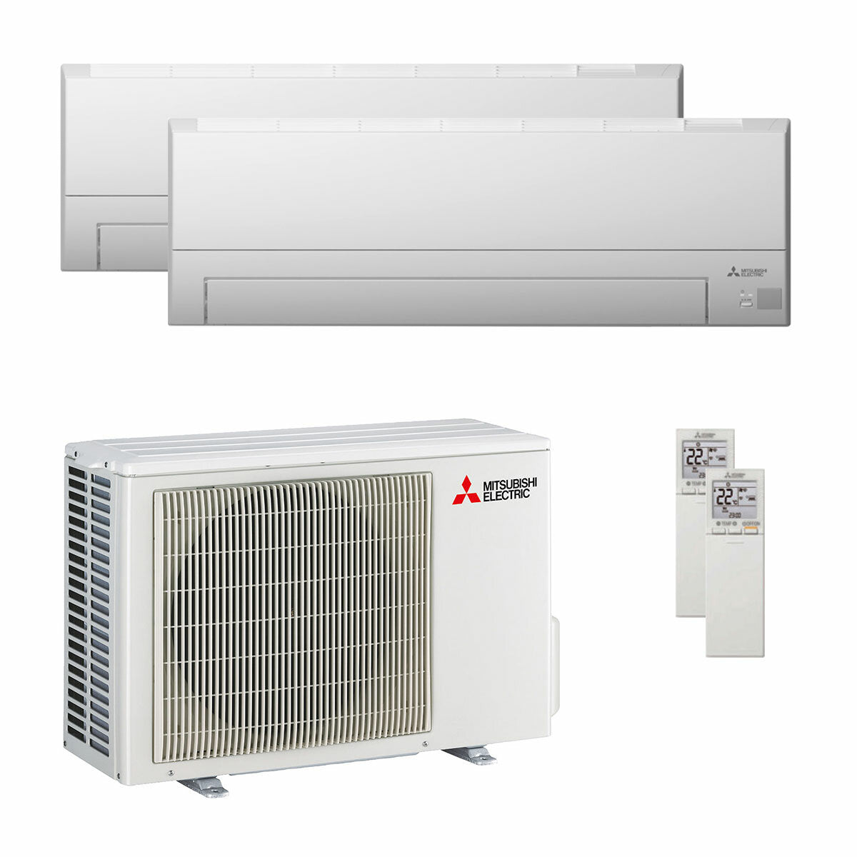 Climatiseur Mitsubishi Electric série BT double split 9000+9000 BTU onduleur A++ wifi unité extérieure 4,2 kW