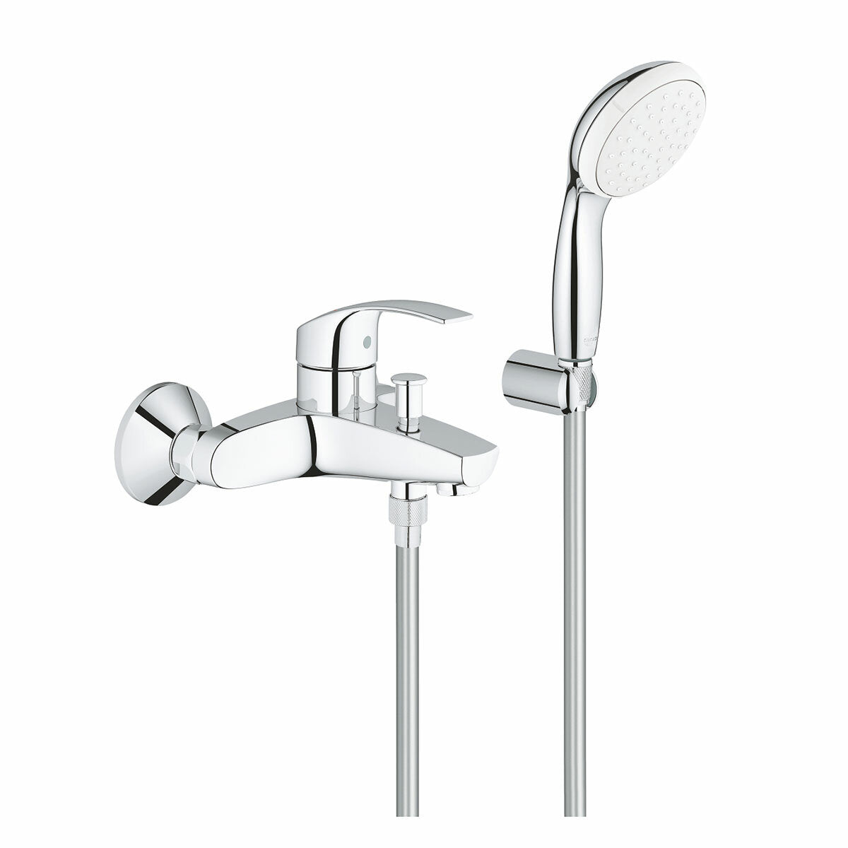 Grohe Eurosmart single lever bath/shower mixer with shower set
