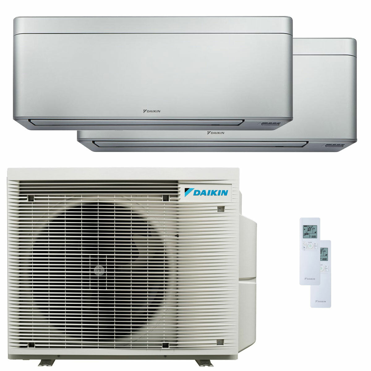 Daikin Stylish Silver dual split air conditioner 15000+15000 BTU inverter A++ wifi external unit 7.8 kW