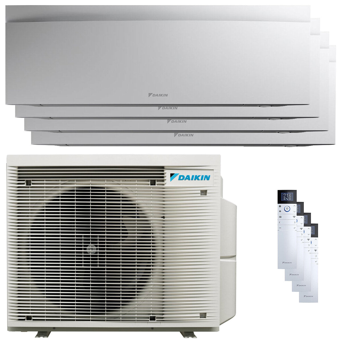 Daikin Emura Klimaanlage 3 Split Panels 9000+9000+12000+18000 BTU Wechselrichter A++ WLAN Außengerät 7,4 kW Weiß