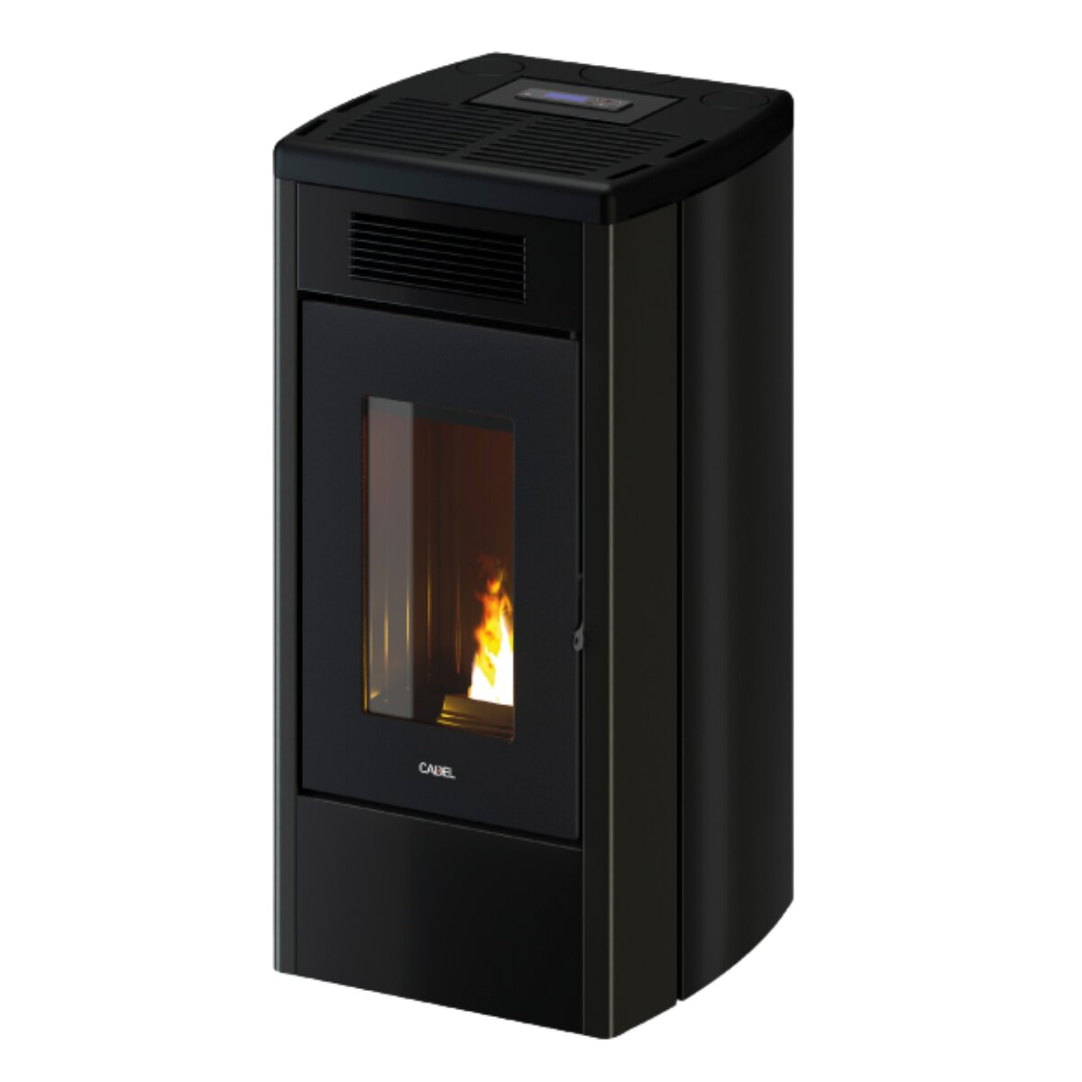 Cadel Atena Plus 12 Pelletkaminofen mit Warmluftzufuhr, 12 kW - WLAN, Anthrazit