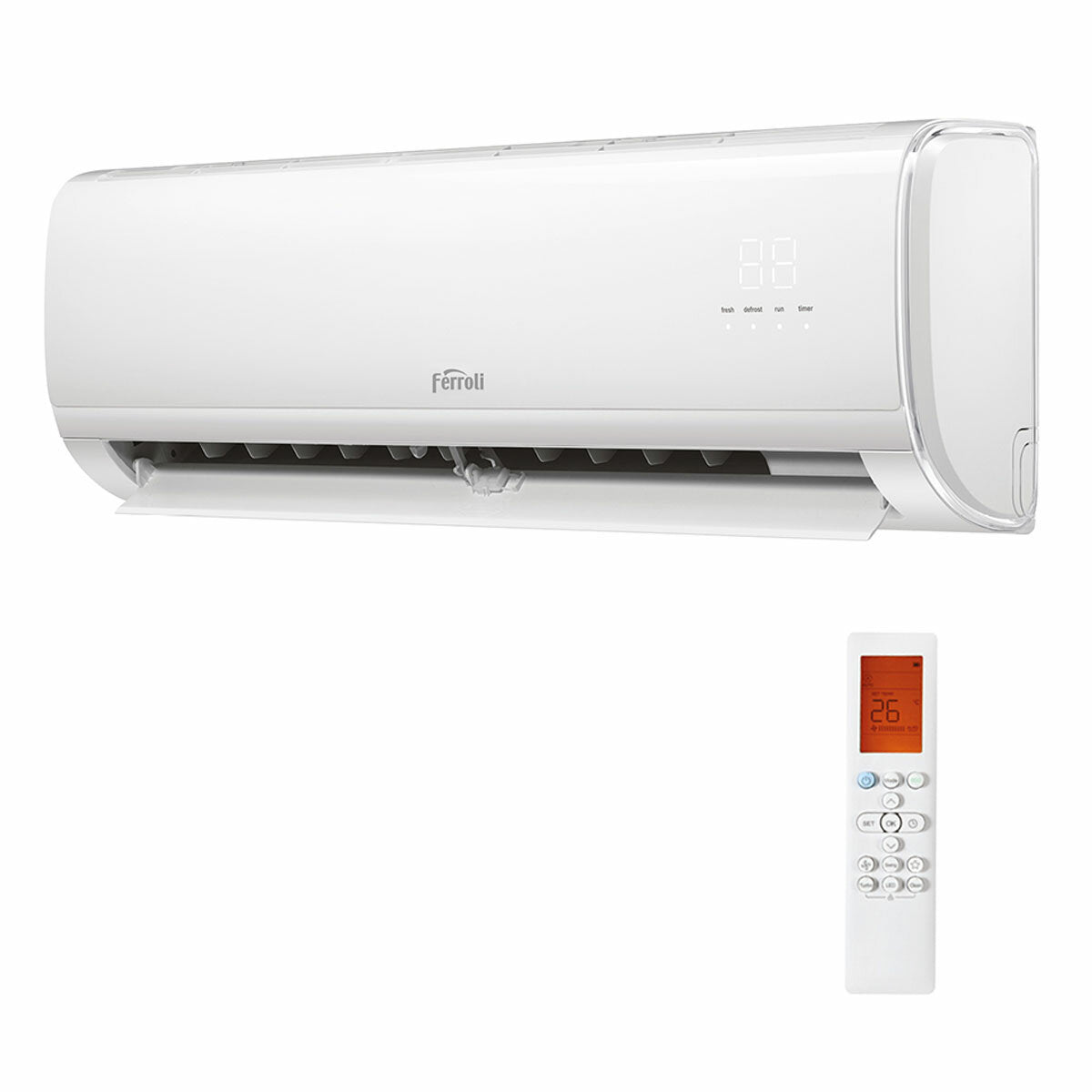 Ferroli Giada Dual-Split-Klimaanlage 9000+9000 BTU Inverter Ein WLAN-Außengerät 5,3 kW