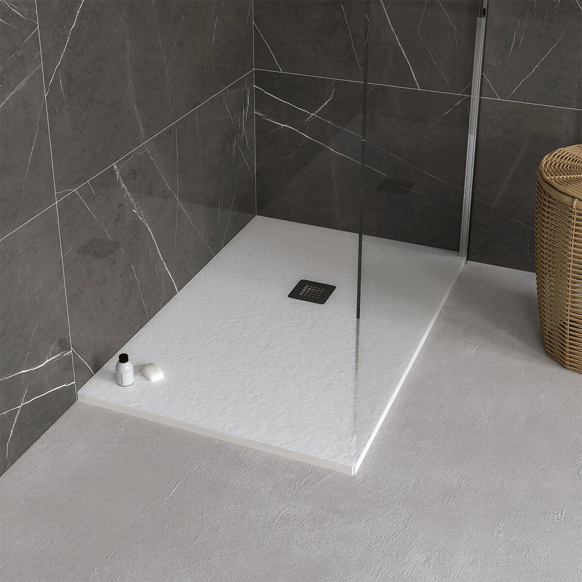 Ercos Stone Shower Tray 900x1400 Rectangular Matt White