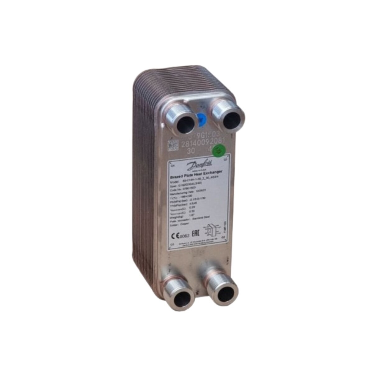 Danfoss Wärmetauscher B3-014-40 2+2 x ¾”