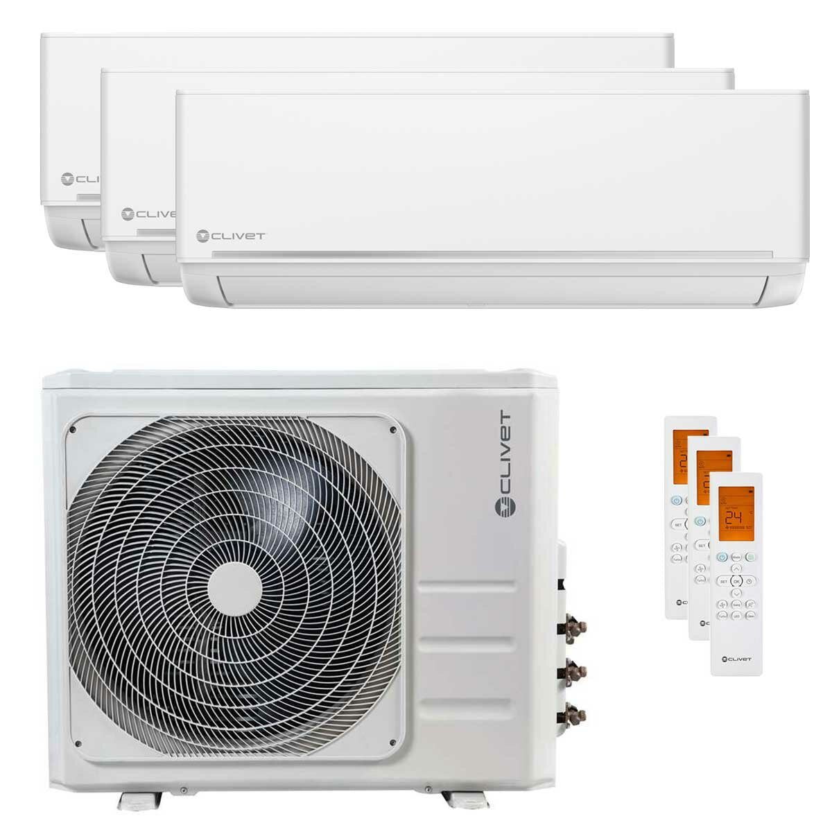 Climatiseur split d'essai Clivet EZCool 9000+12000+18000 BTU inverseur Une unité extérieure 12,3 kW