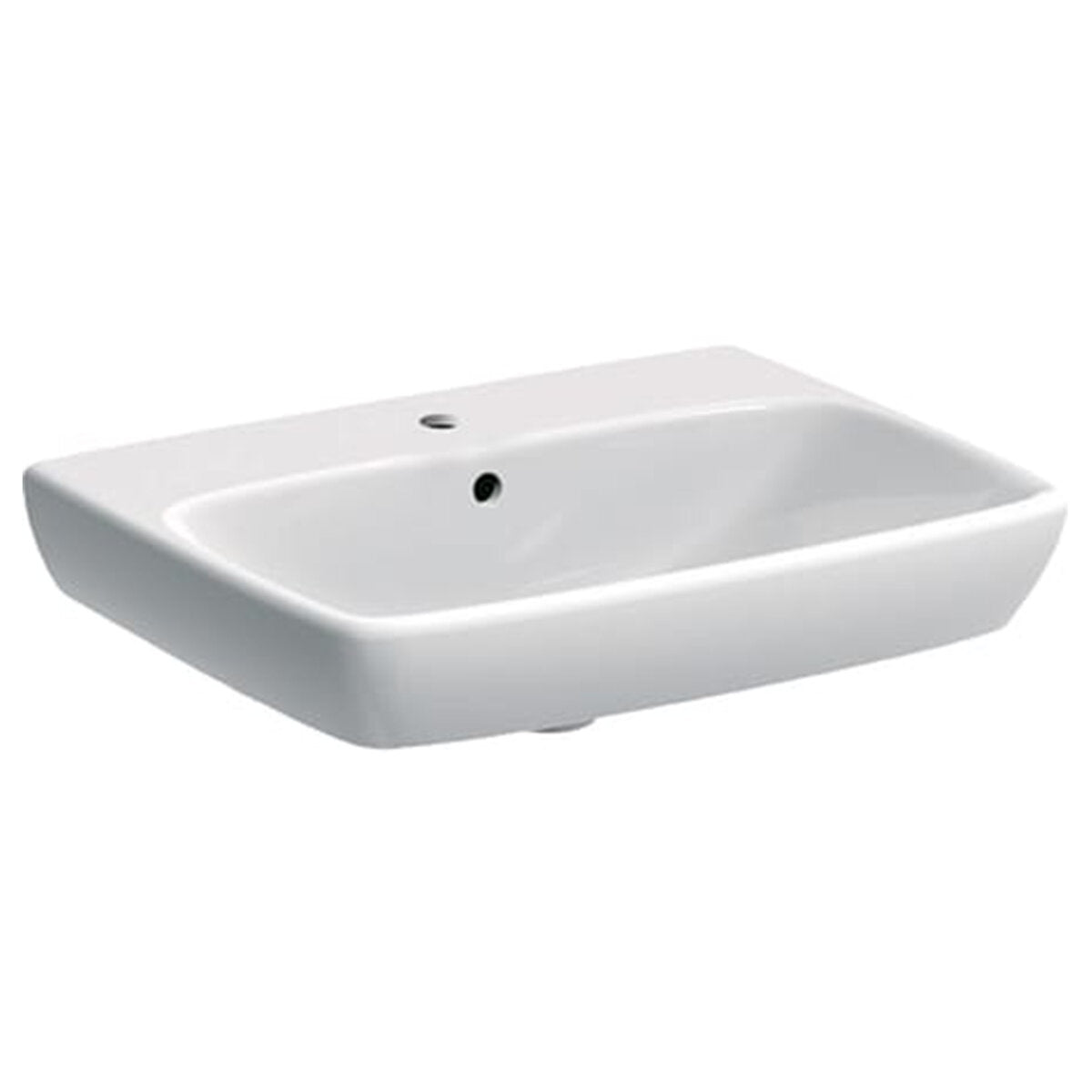 Lavabo blanc suspendu 55 Geberit Selnova Square 55 cm