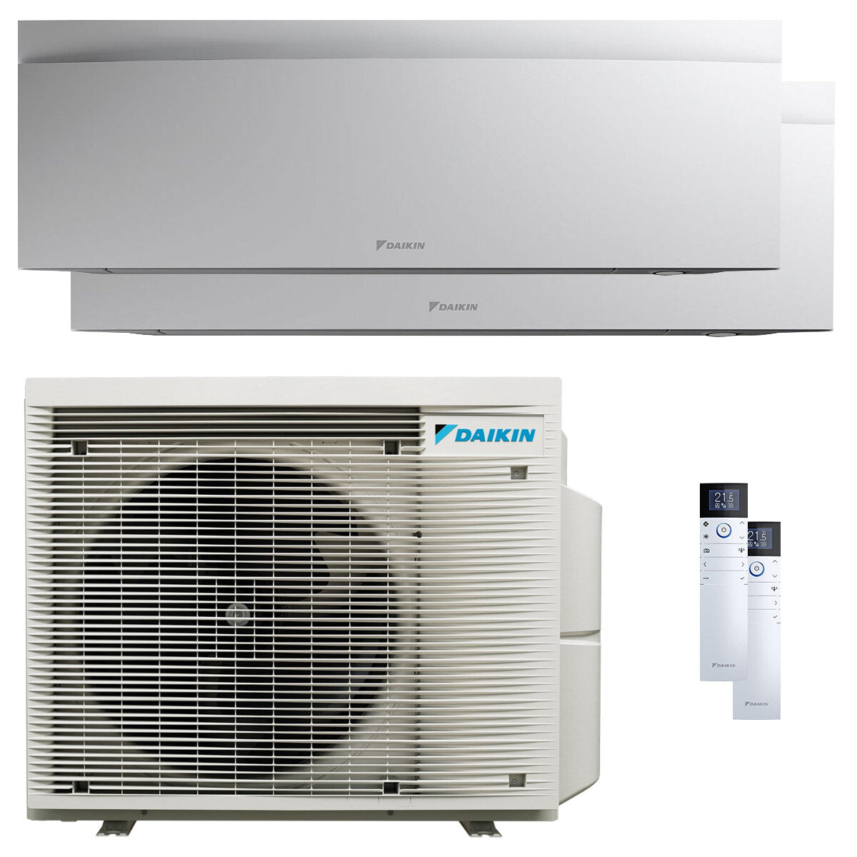 Daikin Emura 3 dual split air conditioner 9000+12000 BTU inverter A++ wifi outdoor unit 4 kW White