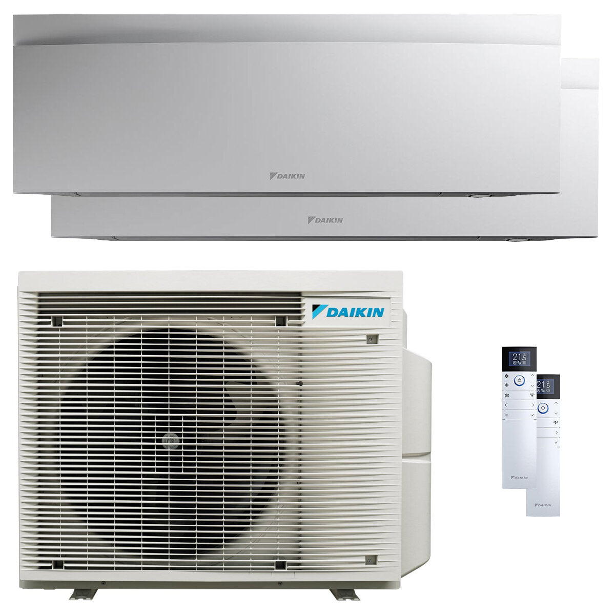 Climatiseur Daikin Emura 3 dual split 7000+15000 BTU onduleur A++ wifi unité extérieure 5 kW Blanc