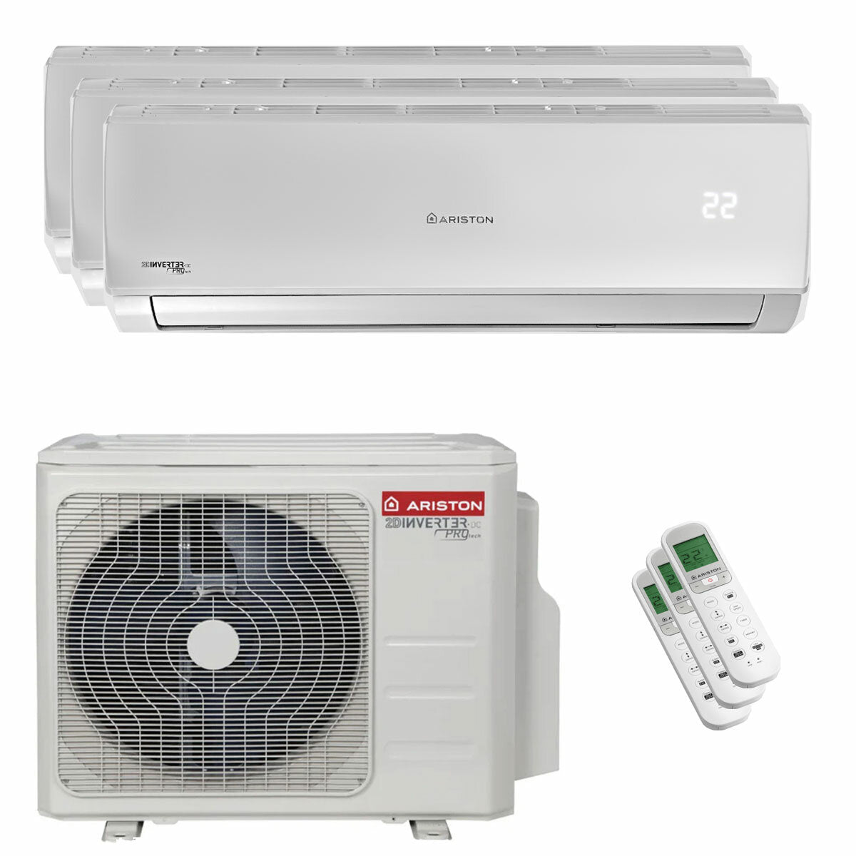 Ariston ALYS R32 trial split air conditioner 9000+9000+9000 BTU inverter A++ external unit 7.9 kW