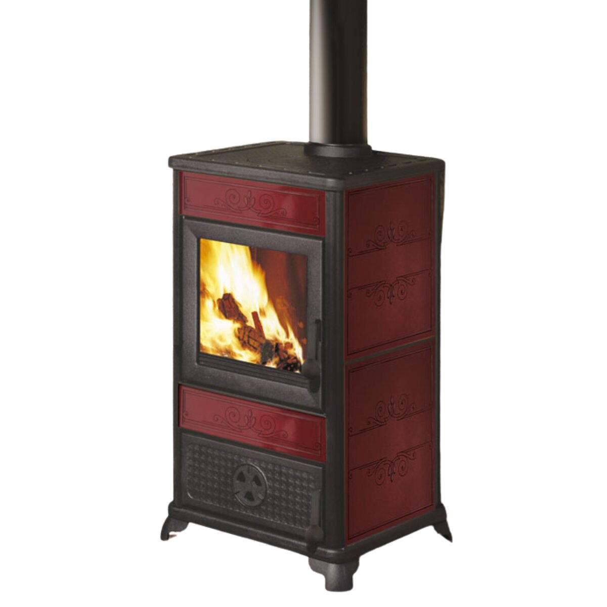 FANCY EVO EK63 wood-burning stove - Edilkamin Group 11 kW air Bordeaux