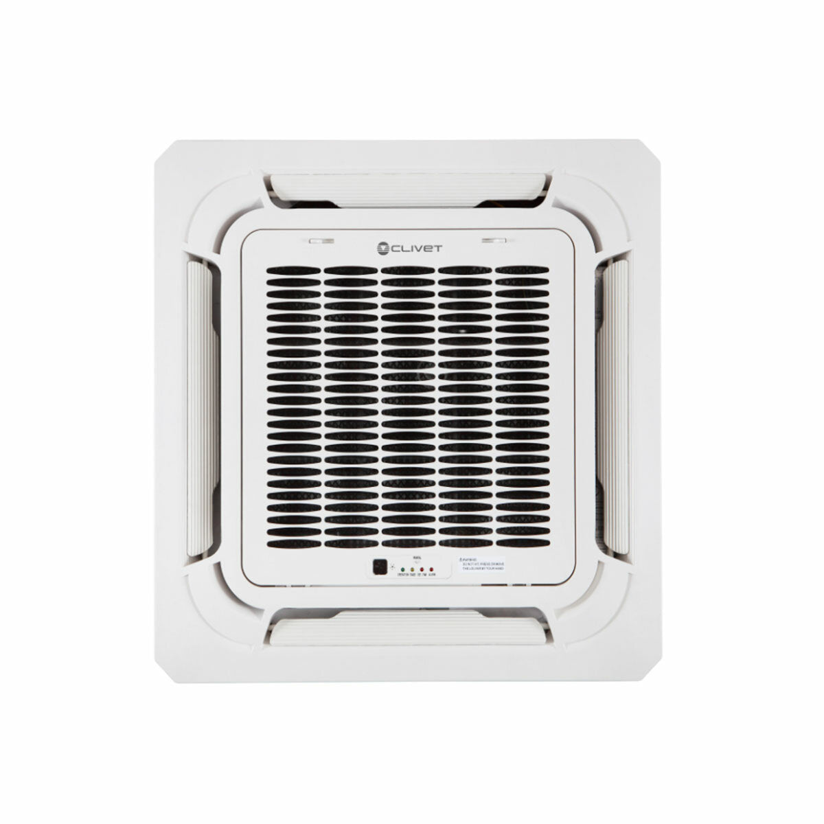 Climatiseur Clivet BOX 2 650x650 cassette double split 4 voies 12000+12000 BTU inverter A++ unité extérieure 5,3 kW