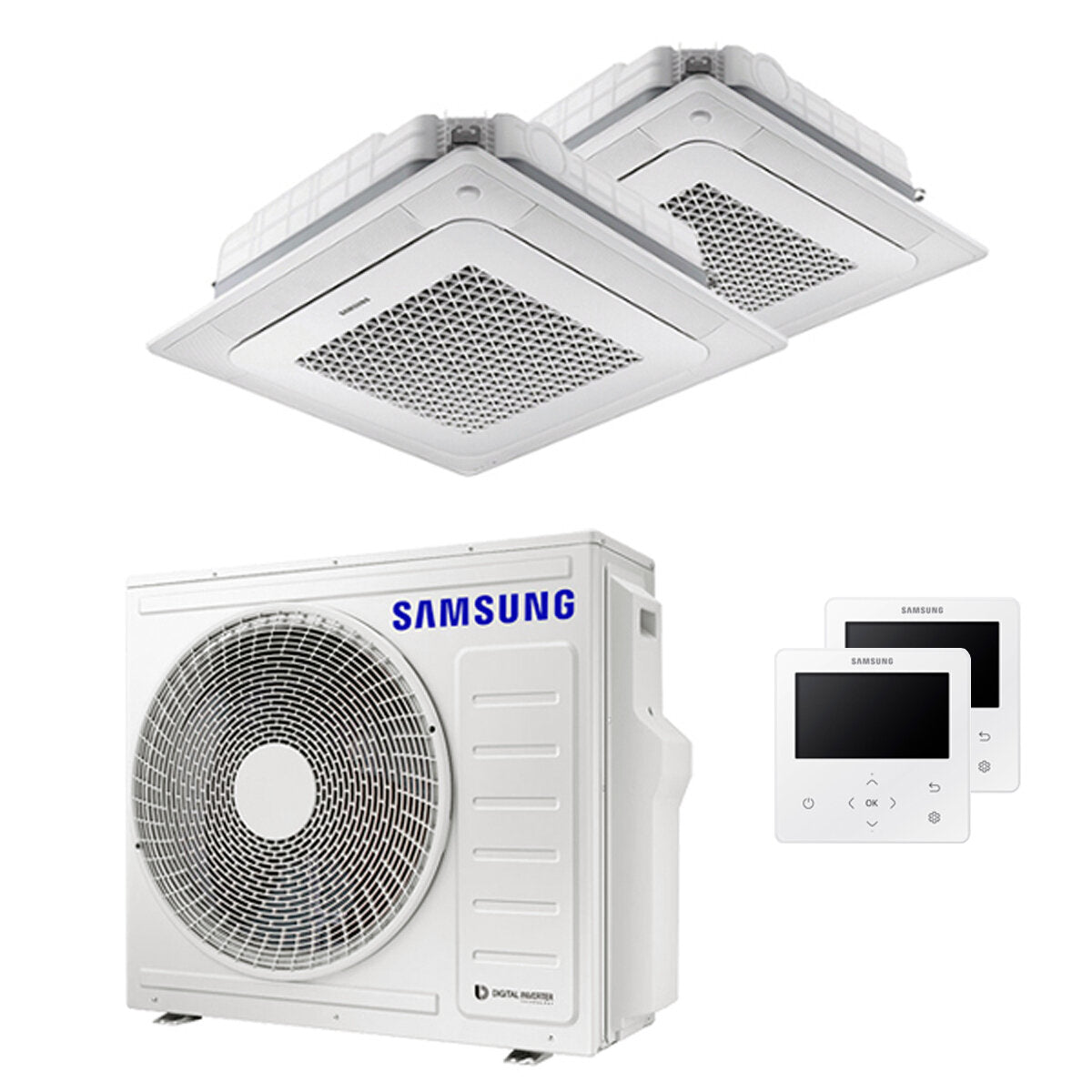 Samsung Air conditioner Windfree 4-way dual split 12000 + 18000 BTU inverter A ++ outdoor unit 6.8 kW