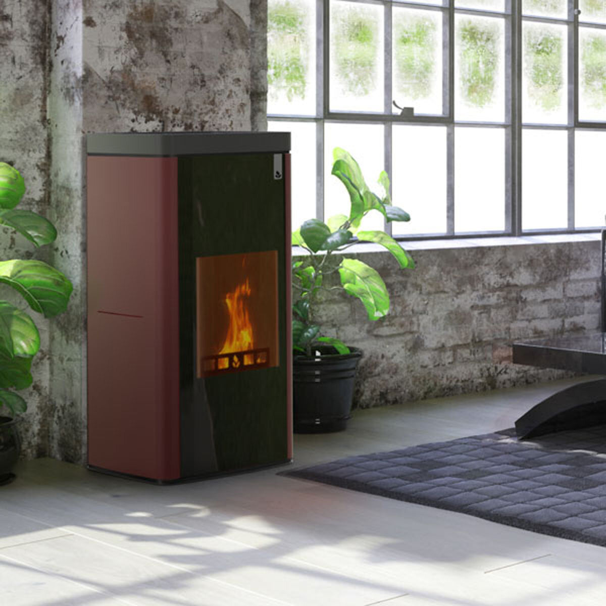 Girolami Soft 26 Bordeaux Mehrstoffofen, 24 kW, Hydro + Warmwasser-Set