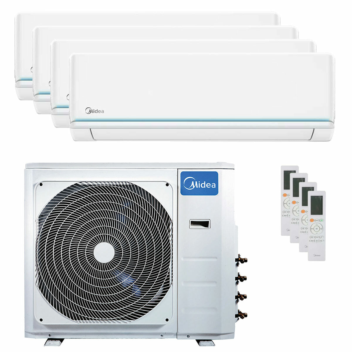 Climatiseur quadri split Midea Evolution 12000+12000+12000+12000 BTU inverseur A++ unité extérieure 10,6 kW 