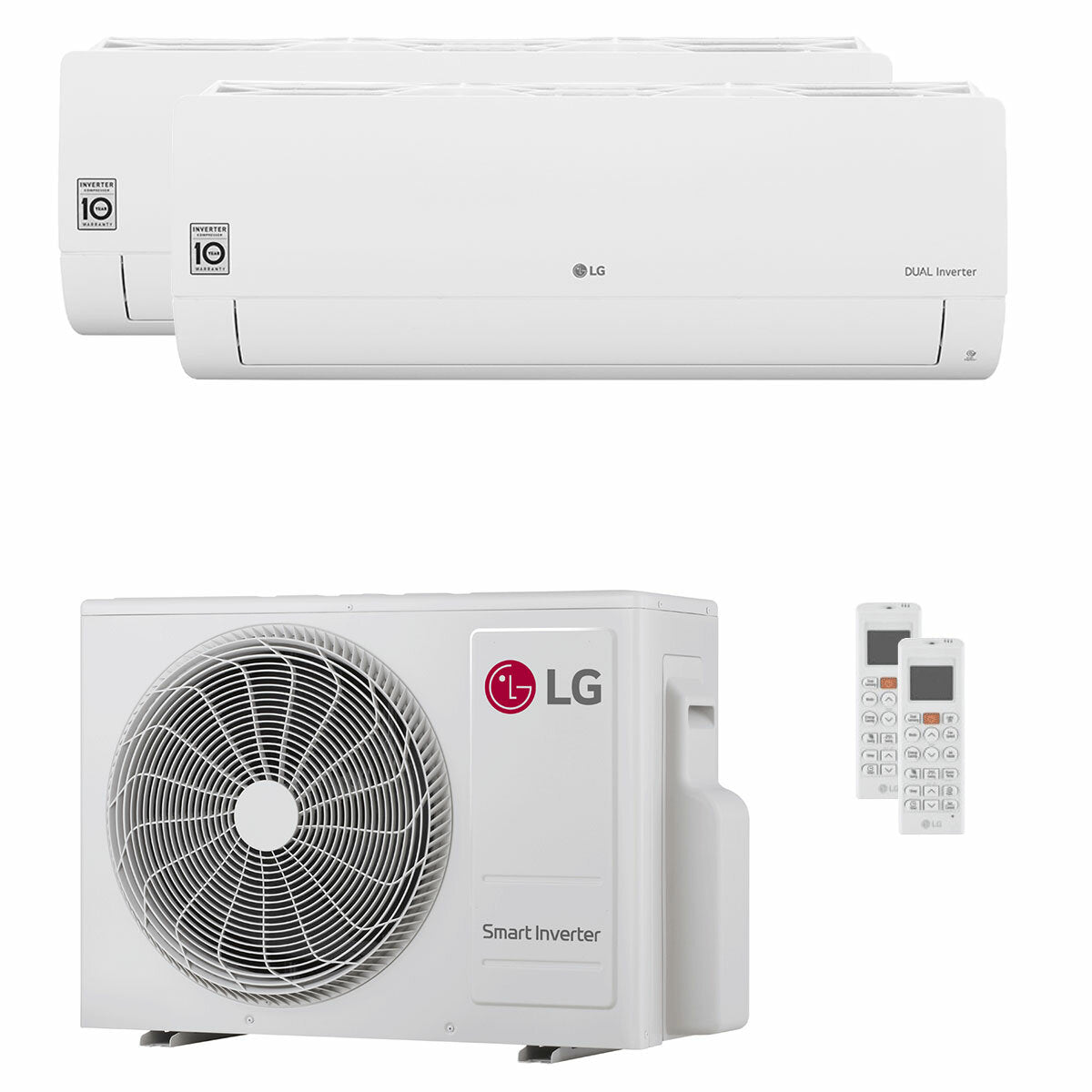 LG DUALCOOL Libero Smart dual split air conditioner 9000+9000 BTU inverter A+++ wifi external unit 4.1 kW