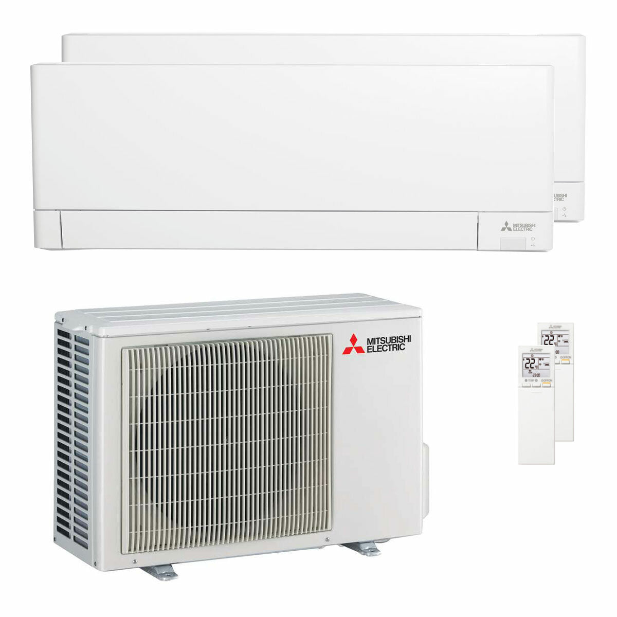 Climatiseur Mitsubishi Electric série AY double split 9000+18000 BTU onduleur A++ wifi unité extérieure 5,3 kW