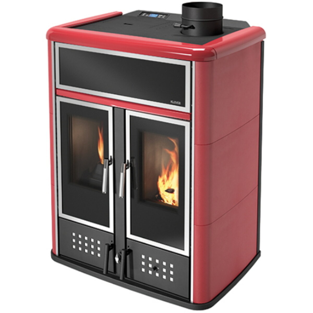 Pellet- und Holzofen Klover DUAL acs 27,4 kW hydro + DHW kit