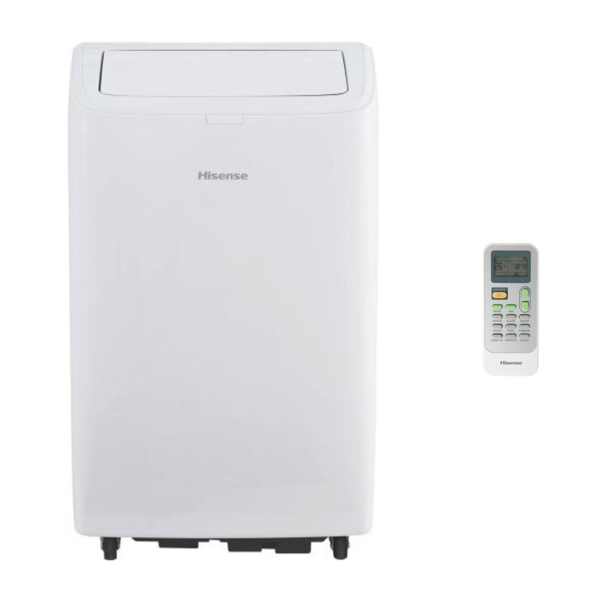 Hisense C Series 12,000 BTU Portable Air Conditioner, Class A/A+, Cooling/Heating, WiFi