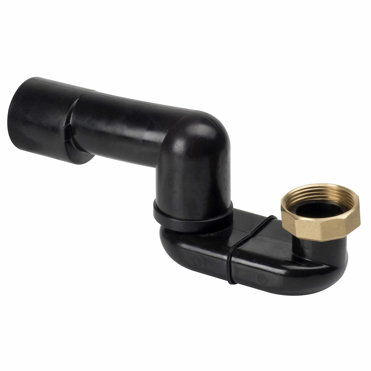 Valsir A3 siphon in HDPE for bath drain with brass nut, connection to be welded