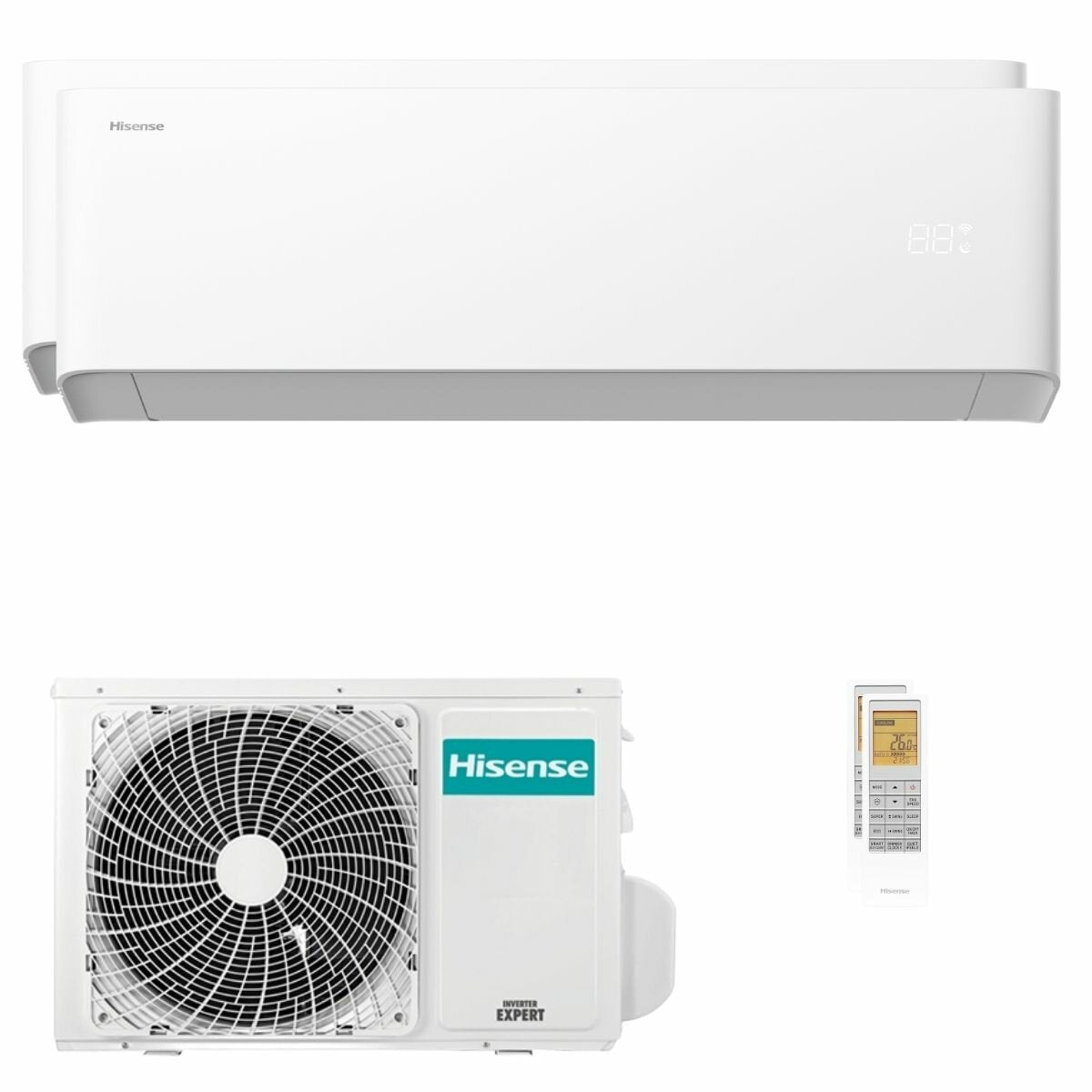 Hisense Uni HB dual split air conditioner 7000+9000 BTU inverter A++ wifi external unit 4.1 kW