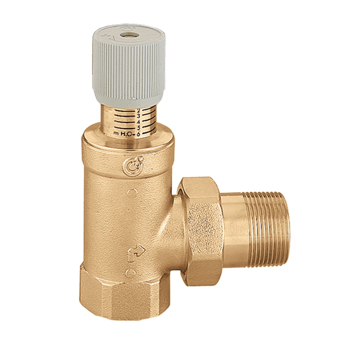 Einstellbares Differential-Bypassventil der Caleffi-Serie 519