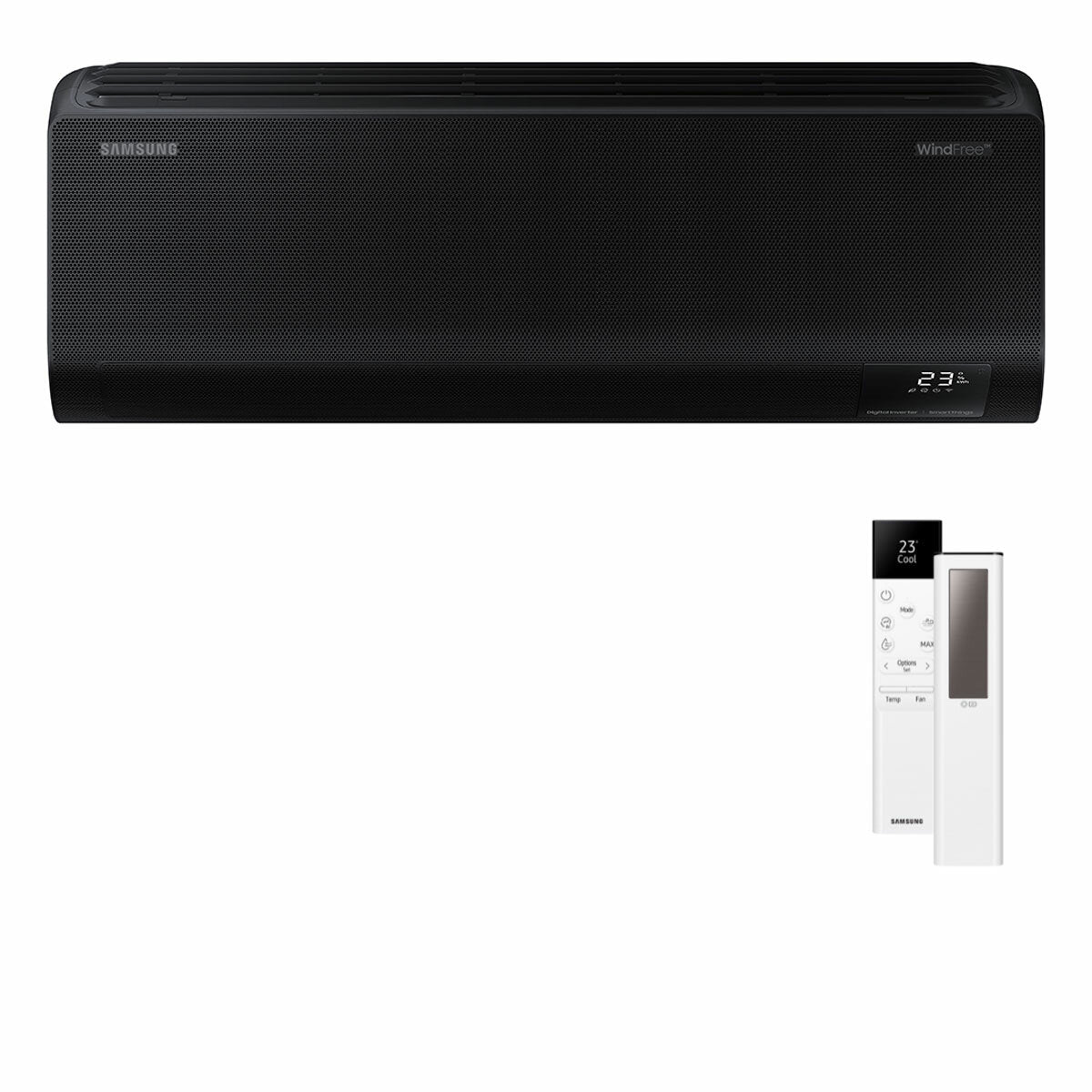 Climatiseur Samsung Windfree Black quadri split 7000+7000+7000+12000 BTU onduleur A++ wifi unité extérieure 8 kW 