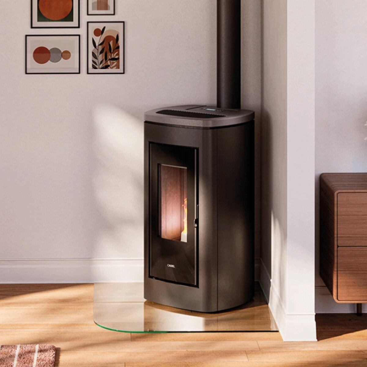 Cadel Eclipse Plus 11 Poêle à pellets air canalisé 10,5 kW WiFi Anthracite