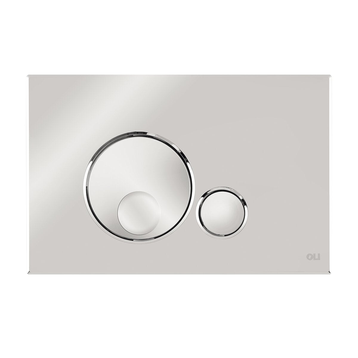 Plaque double bouton OLI GLOBE en chrome poli