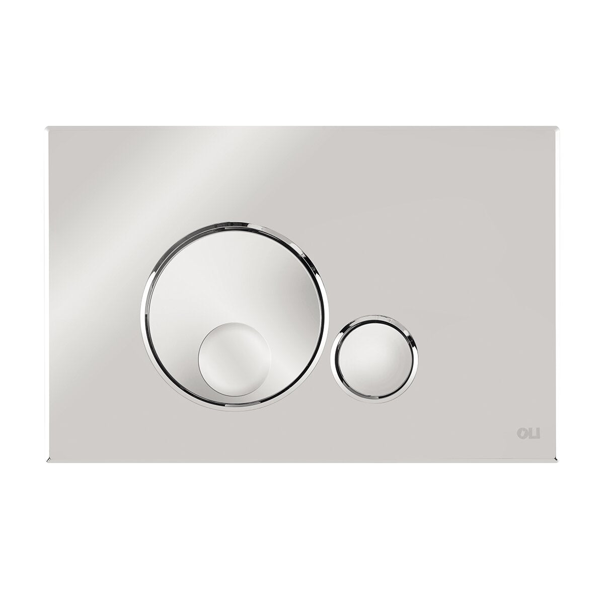 OLI GLOBE double button plate in polished chrome