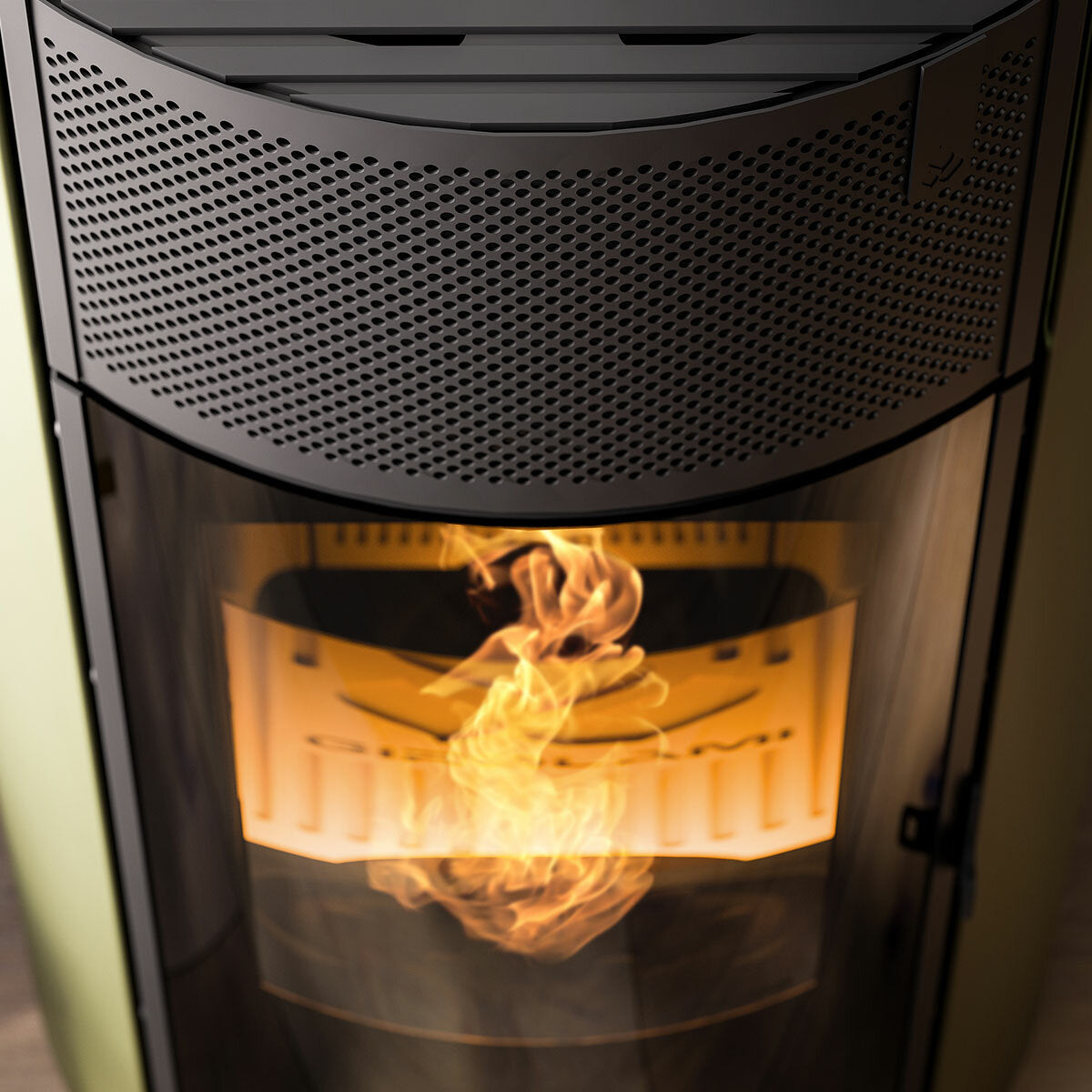 Poêle à granulés Girolami Round 9 8 kW WiFi Air - Vert