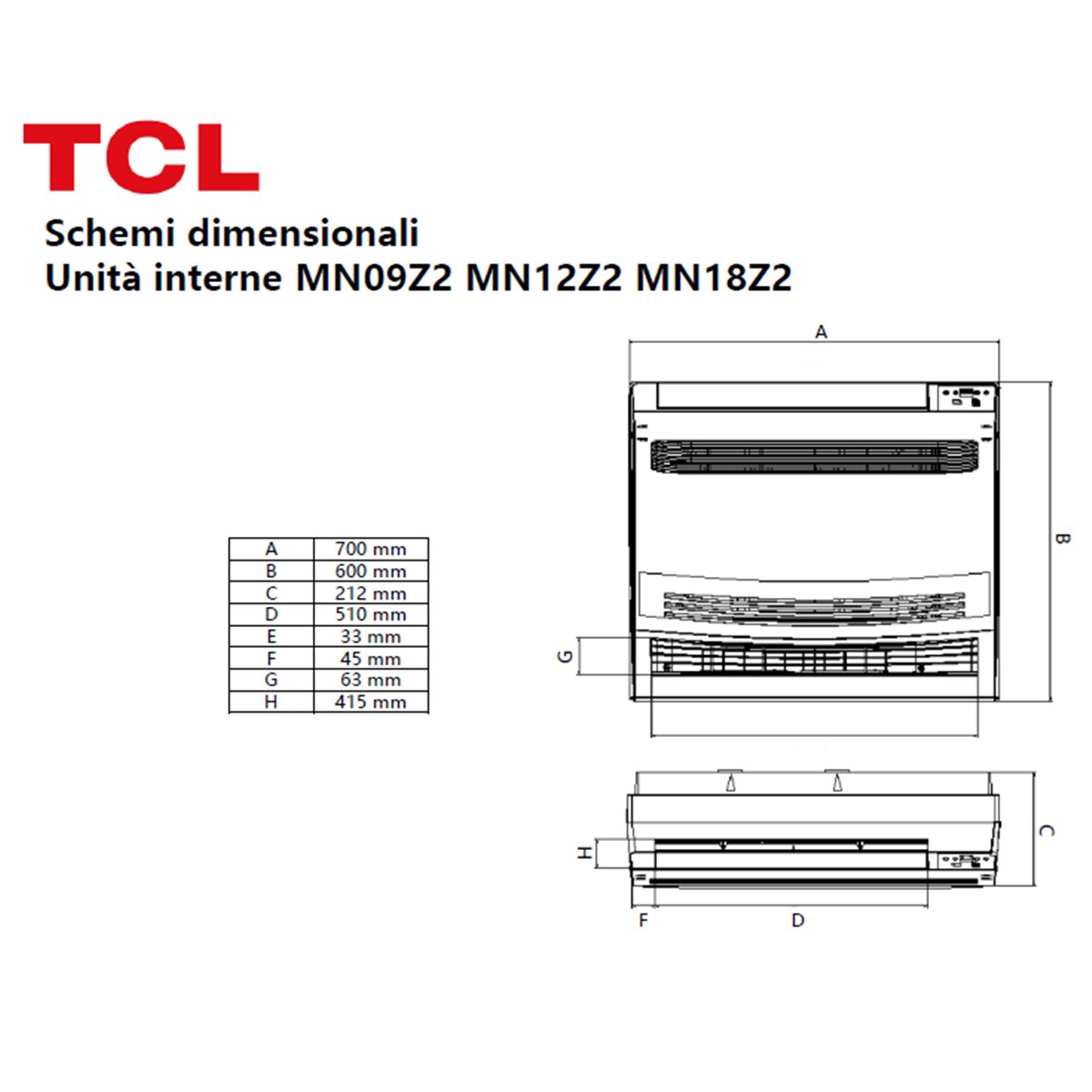 TCL Console Z Series 12,000 BTU R32 Inverter WiFi A++/A+ Air Conditioner