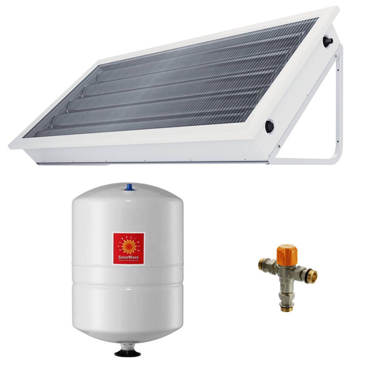 Panneau solaire à circulation naturelle Pleion Ego 150 blanc 140 litres avec accessoires d&#39;installation